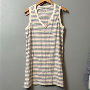 Pact Organic Softspun A-Line Tank Dress size XL striped
